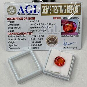 Certified Fanta Orange Sapphire